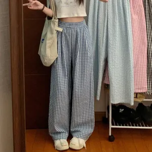 Navy Blue Patterend Wide Leg Pants