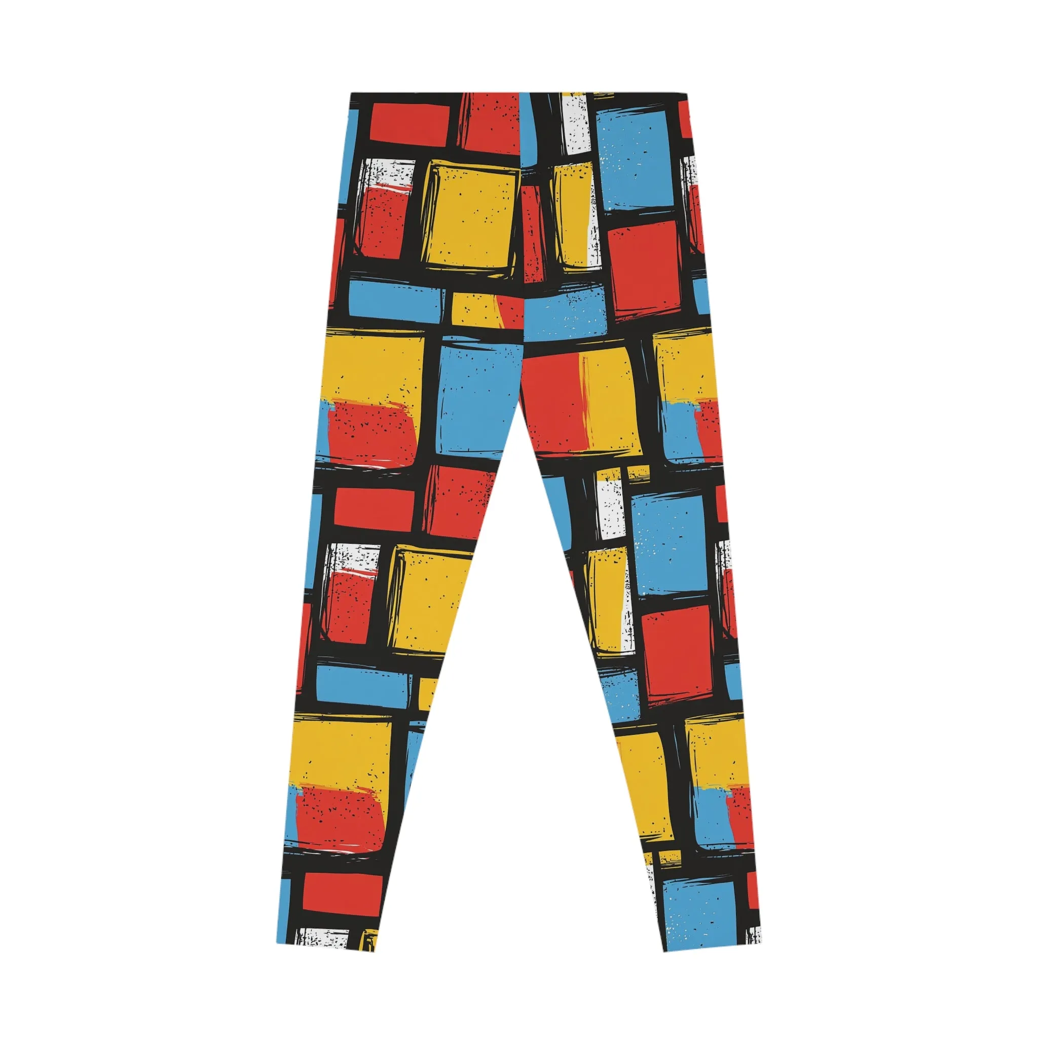 Neon Mosaic Stretchy Leggings for Active Lifestyle & Everyday Comfort