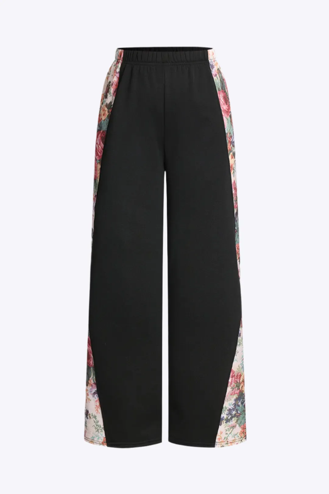 Nerys - Vibrant Floral Design Woman's Wide Leg Trousers
