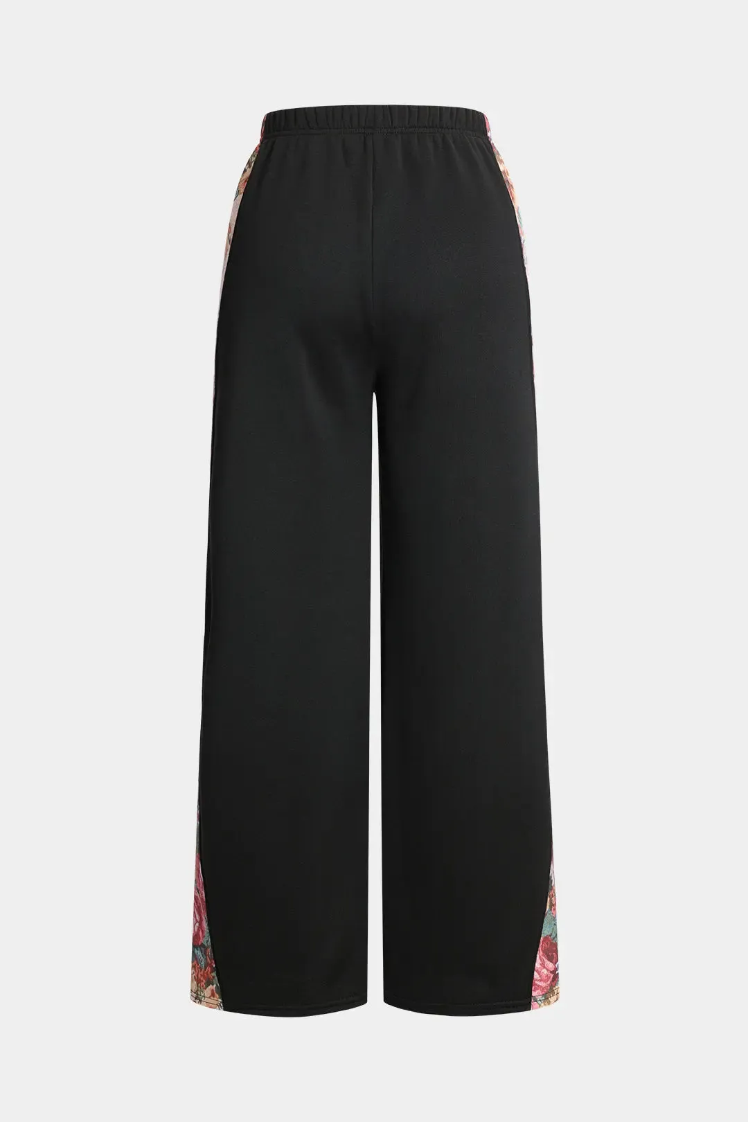 Nerys - Vibrant Floral Design Woman's Wide Leg Trousers