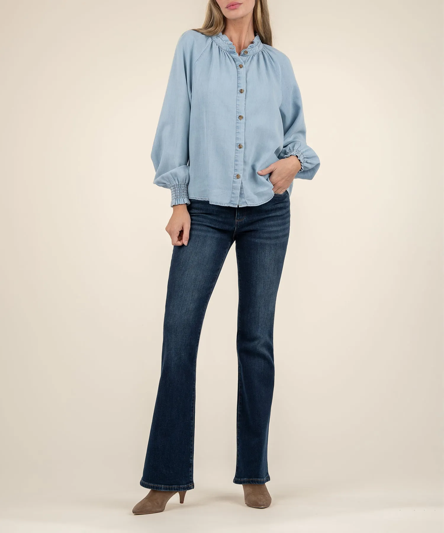 Novah Ruffle Raglan Top - FINAL SALE