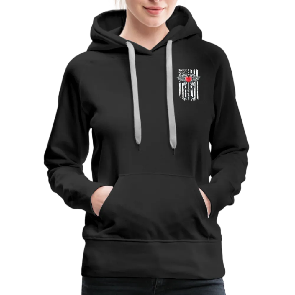 Nurse Flag Caduceus Stethoscope Heart Women’s Premium Hoodie (CK1822)