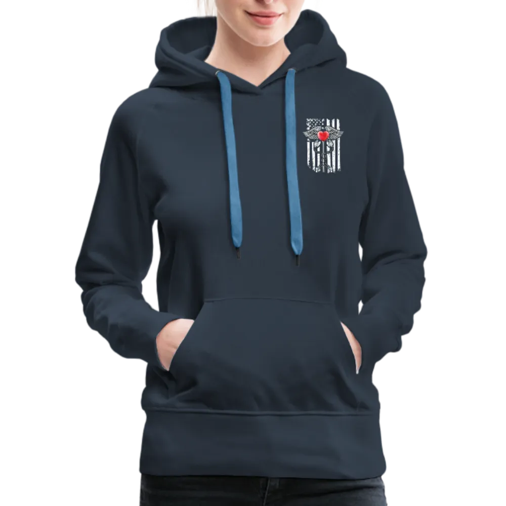 Nurse Flag Caduceus Stethoscope Heart Women’s Premium Hoodie (CK1822)