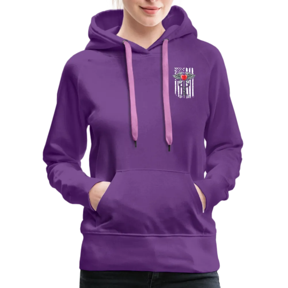 Nurse Flag Caduceus Stethoscope Heart Women’s Premium Hoodie (CK1822)
