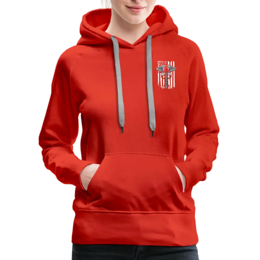 Nurse Flag Caduceus Stethoscope Heart Women’s Premium Hoodie (CK1822)