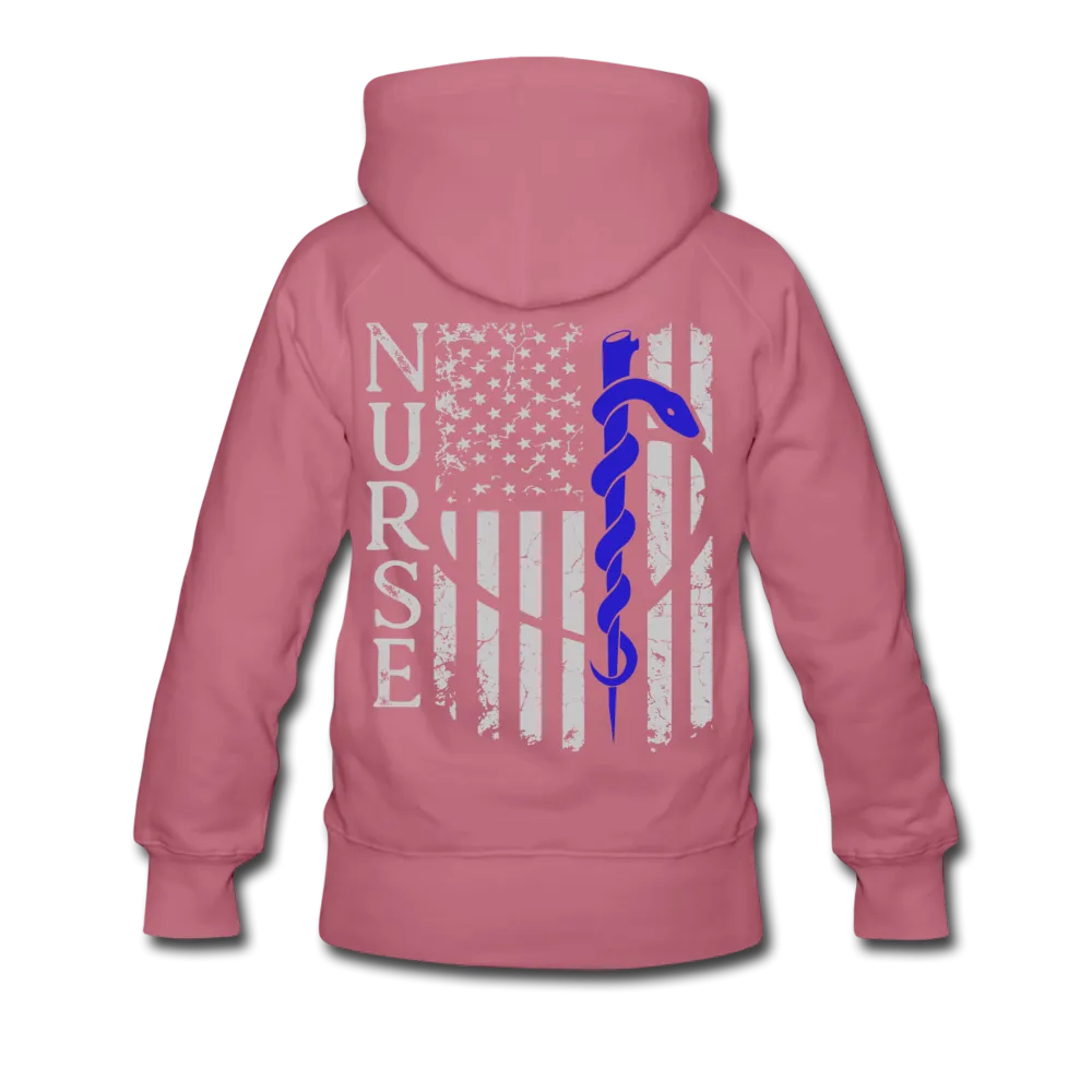 Nurse Flag Rod Flag Women’s Premium Hoodie (CK1966)