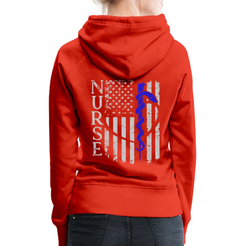 Nurse Flag Rod Flag Women’s Premium Hoodie (CK1966)