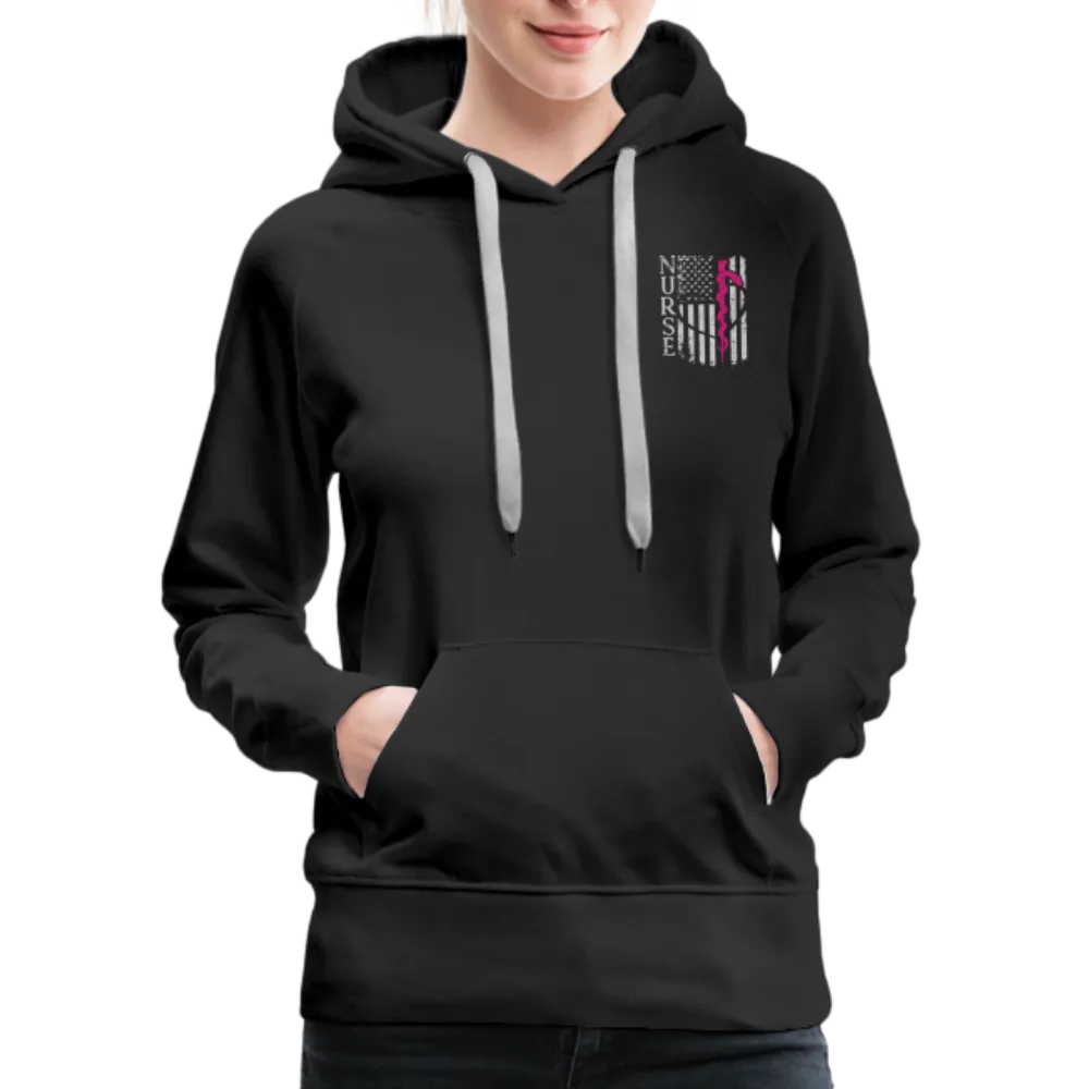 Nurse Flag rod of Asclepius Women’s Premium Hoodie