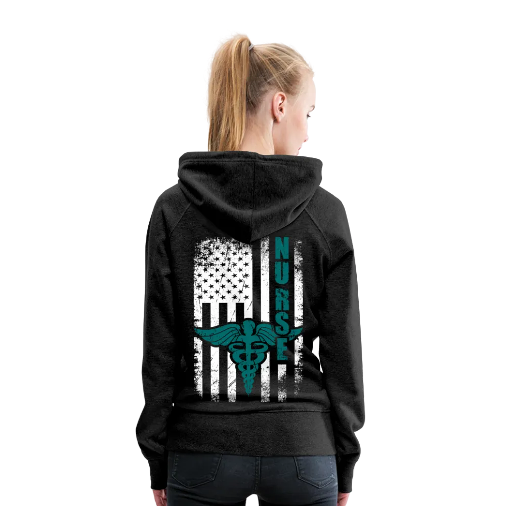 Nurse Flag - Teal - Women’s Premium Hoodie