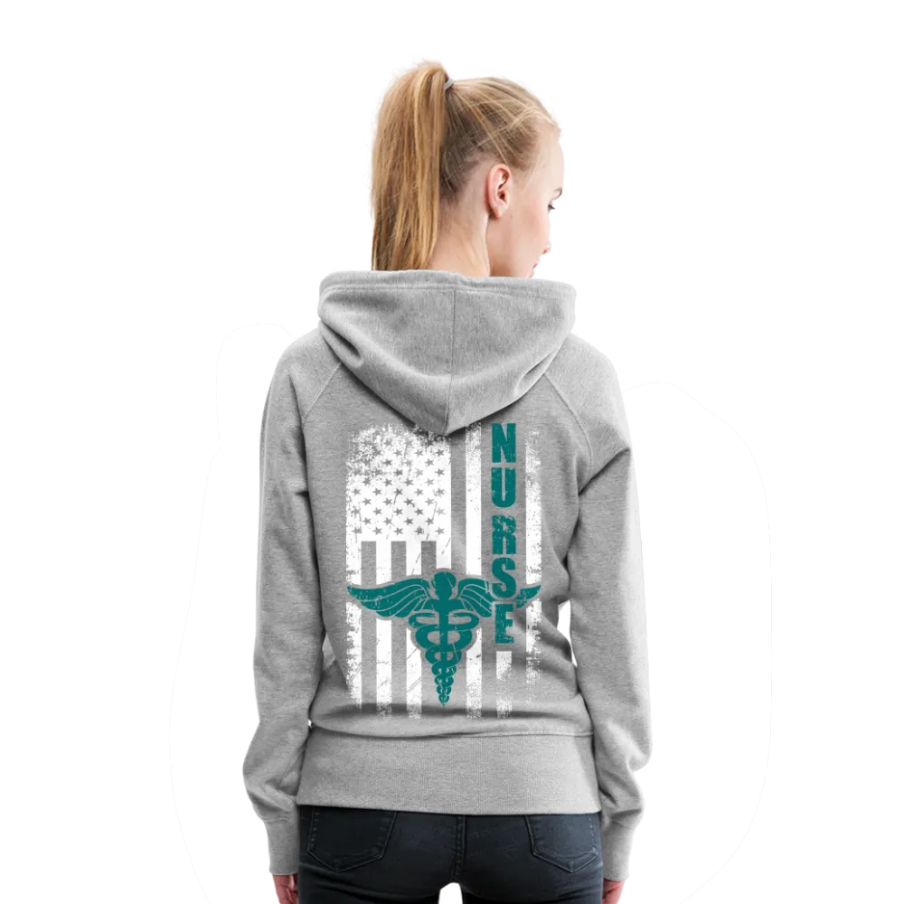 Nurse Flag - Teal - Women’s Premium Hoodie