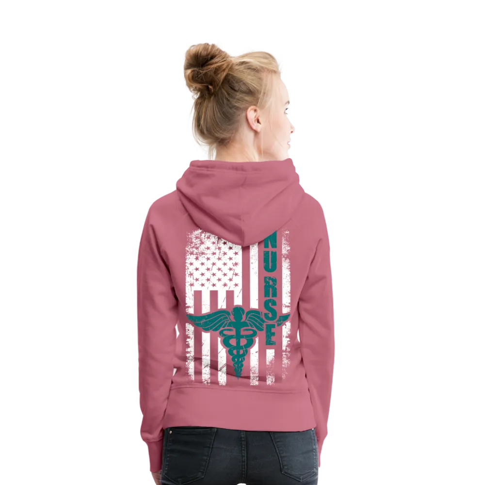 Nurse Flag - Teal - Women’s Premium Hoodie