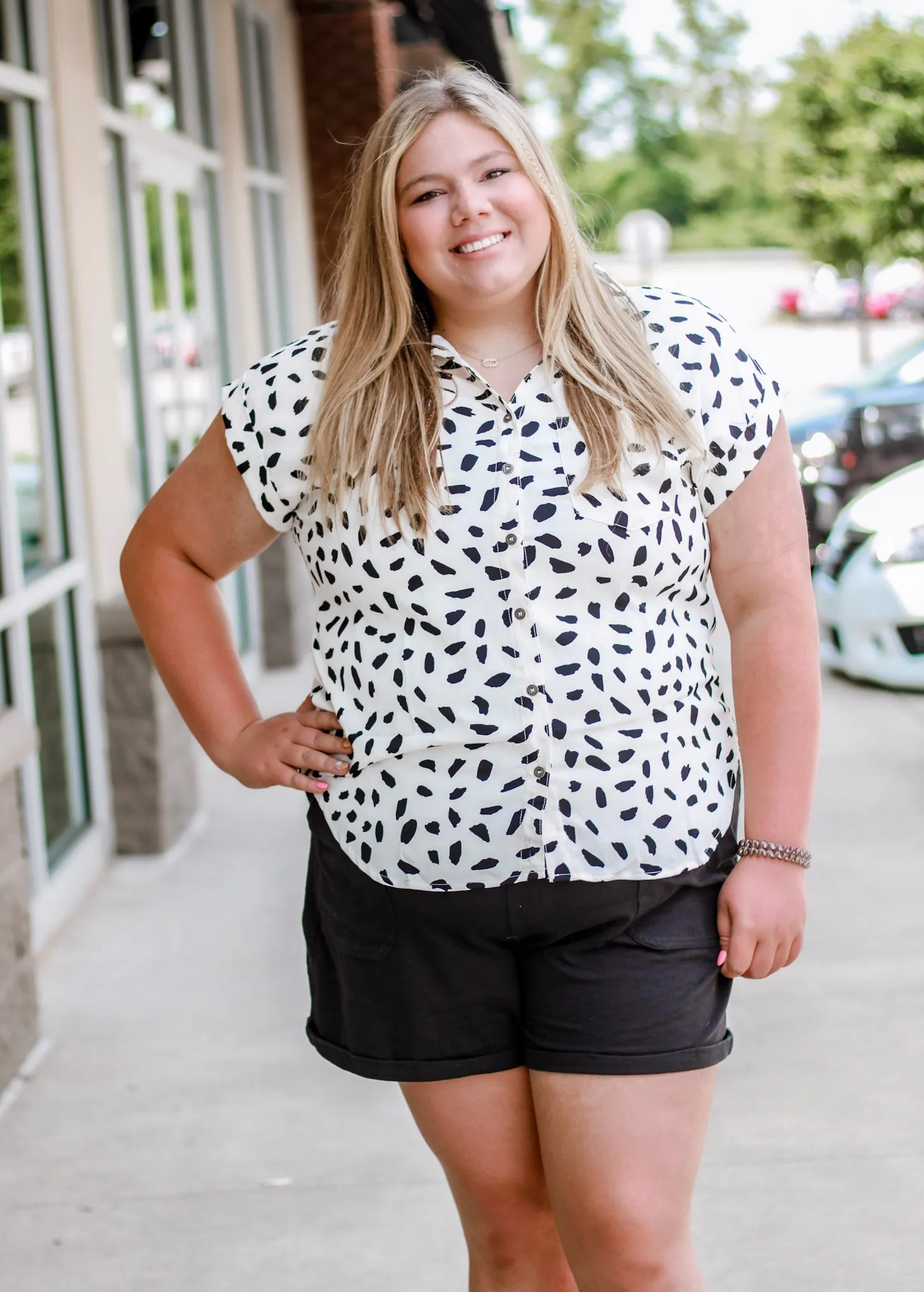 On The Clock Collared Blouse