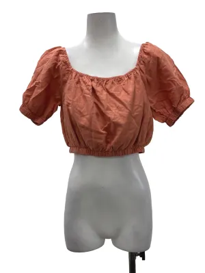 Orange Square Neck Blouse TCL
