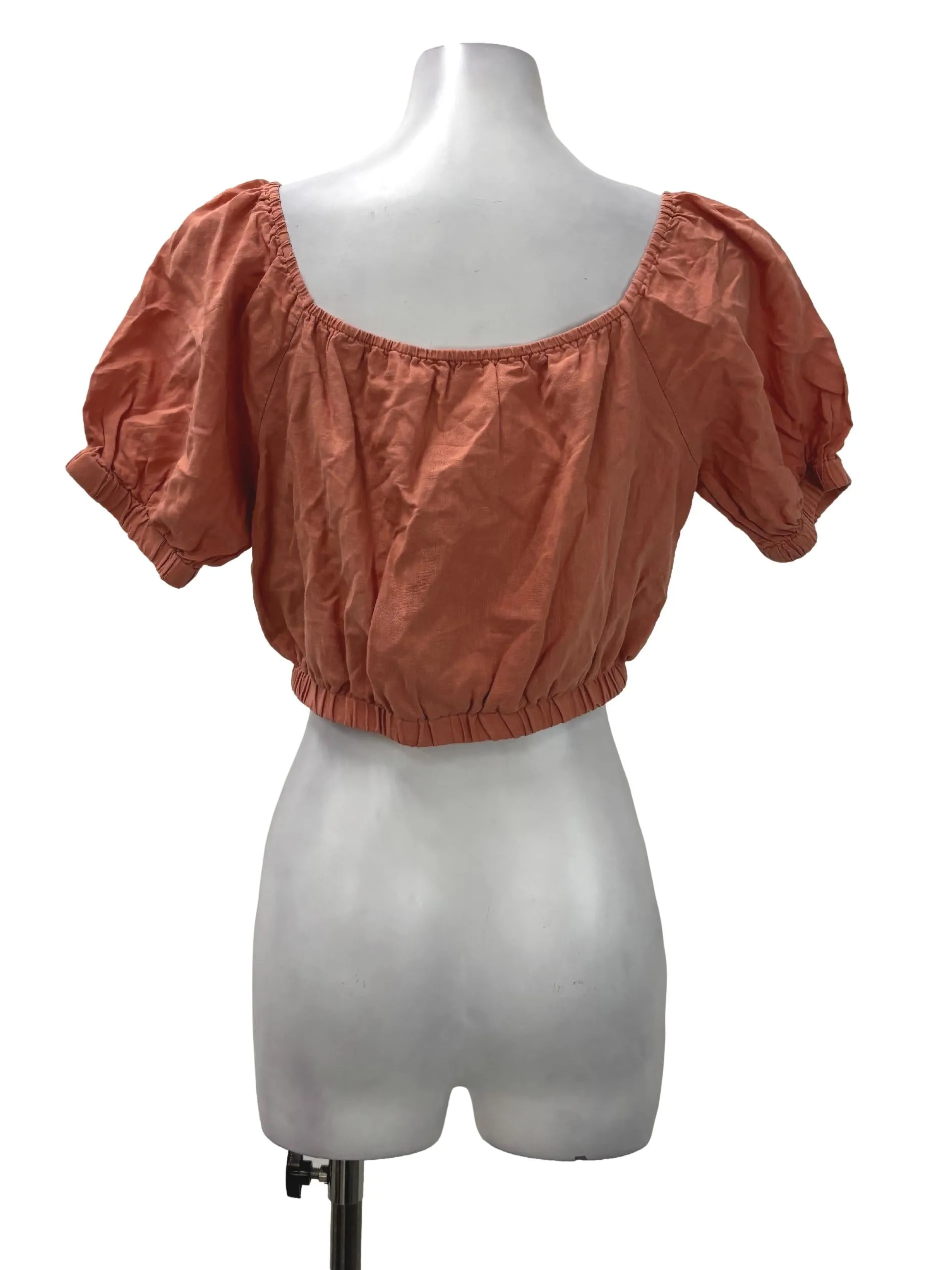 Orange Square Neck Blouse TCL