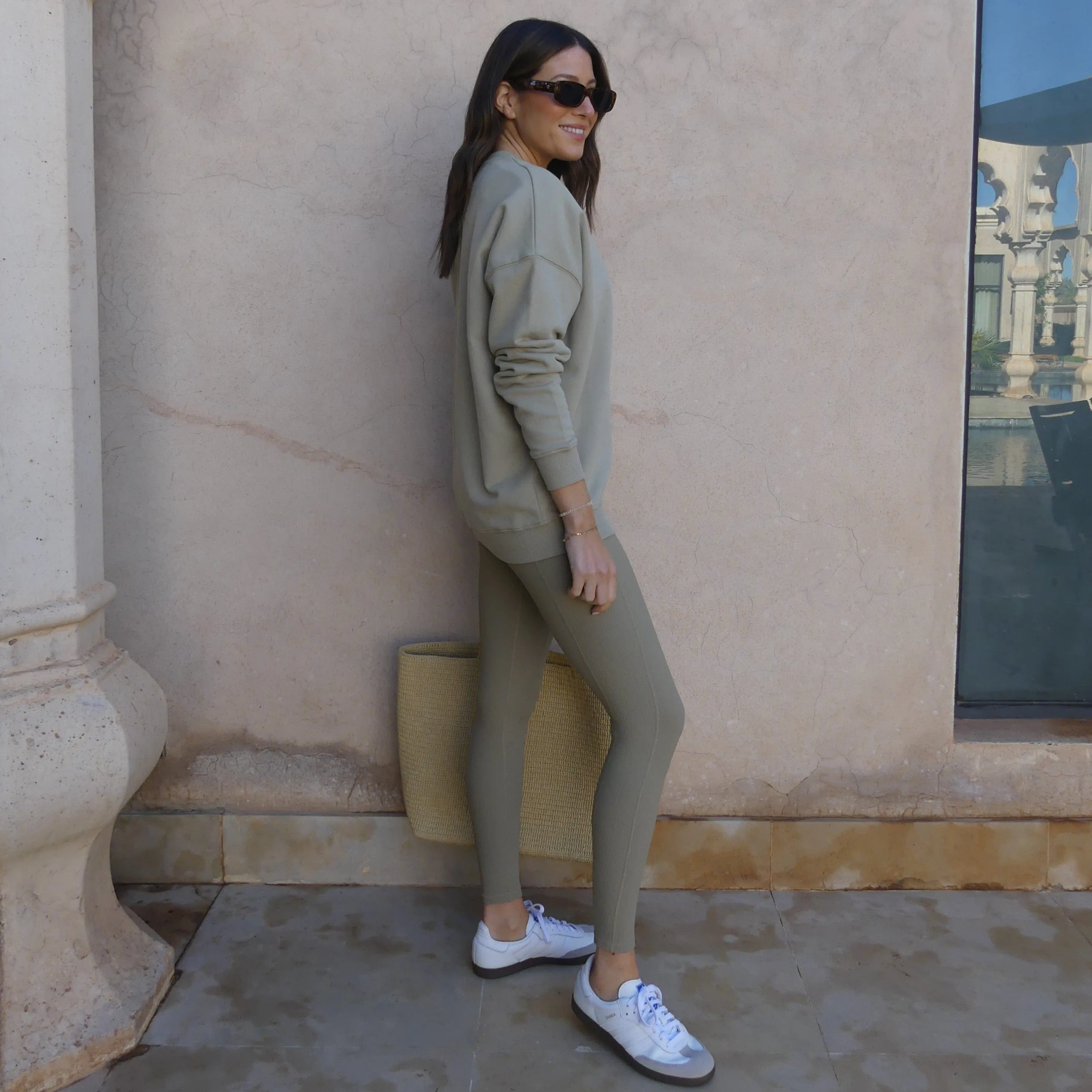 OVERSIZED CREWNECK SWEATSHIRT - FAWN