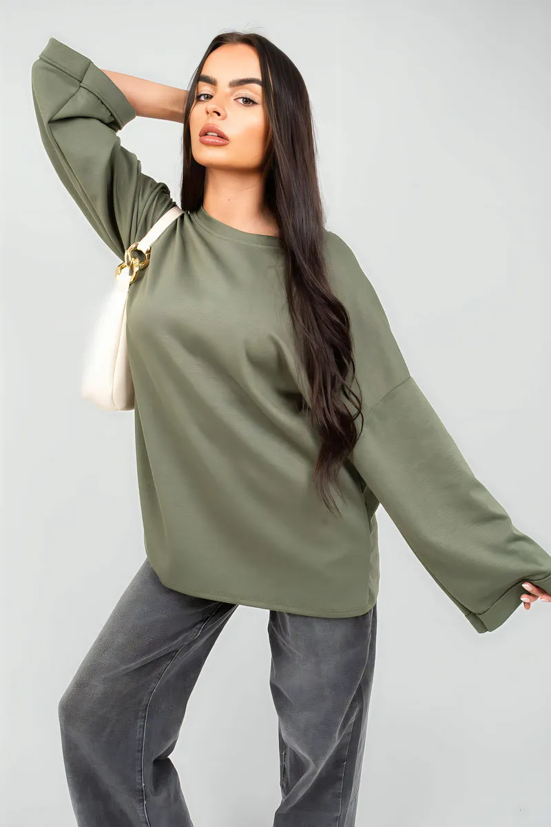 Oversized Long Sleeve Sweatshirt Top
