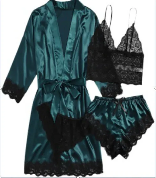 Pajamas Silk Homewear Women's Underwear Nightdress European And American