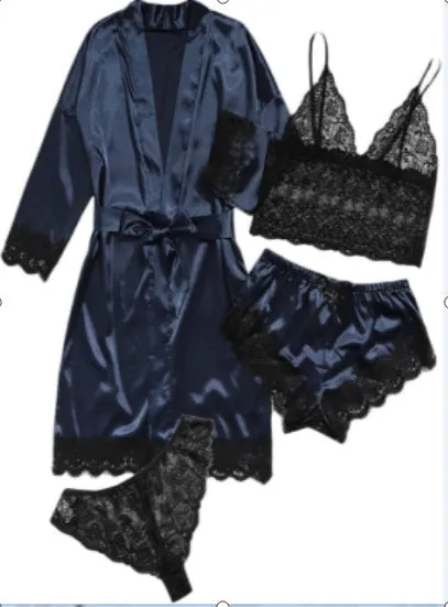 Pajamas Silk Homewear Women's Underwear Nightdress European And American