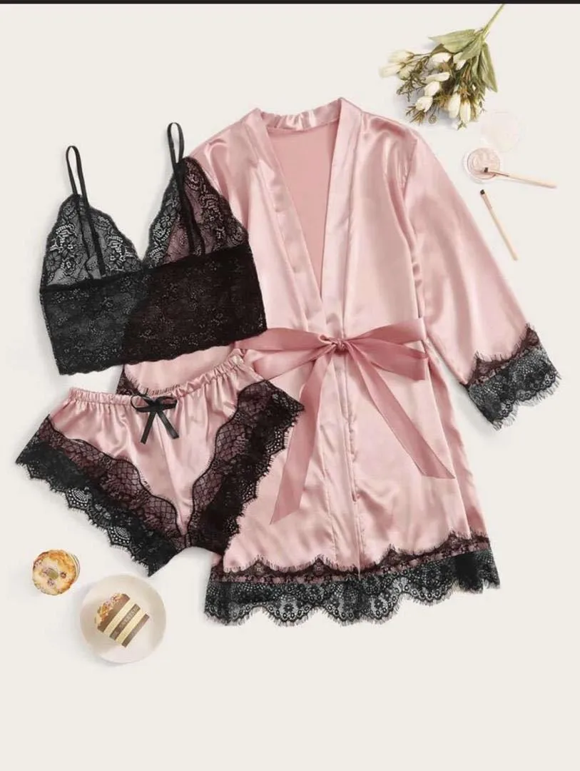 Pajamas Silk Homewear Women's Underwear Nightdress European And American