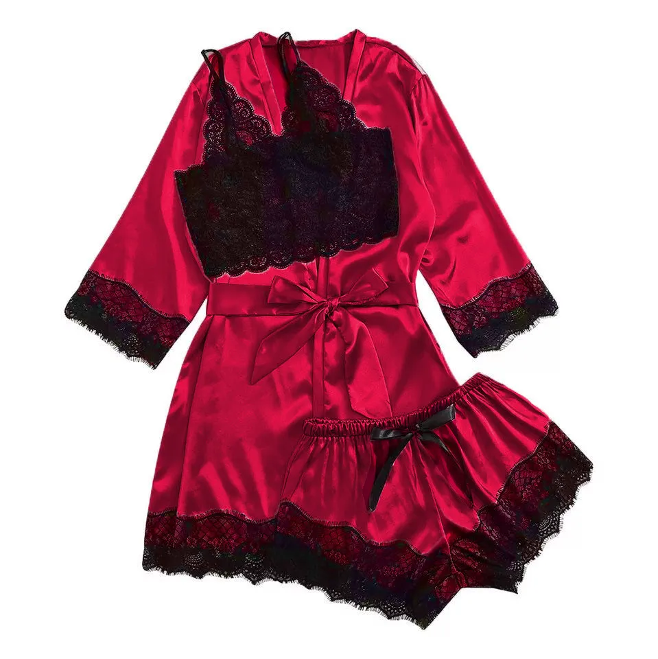 Pajamas Silk Homewear Women's Underwear Nightdress European And American
