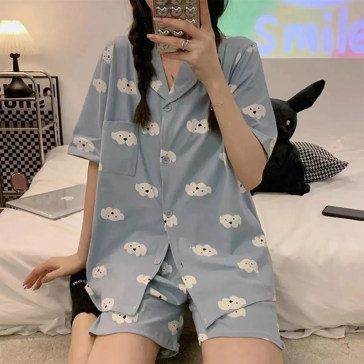 Pajamas Women Thin Cute Foundation Love