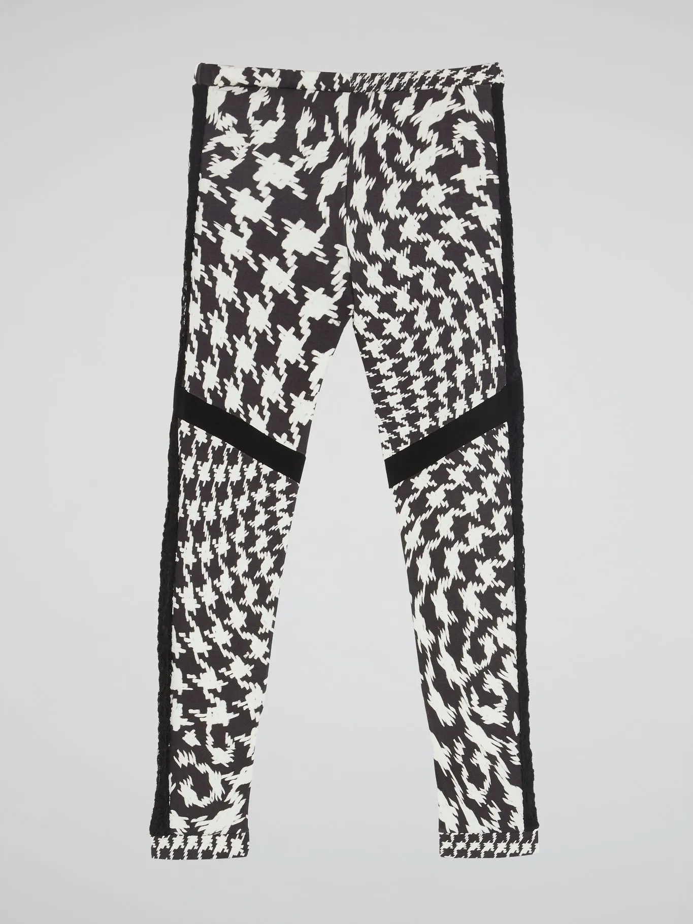 Pattern Print Side Lace Leggings