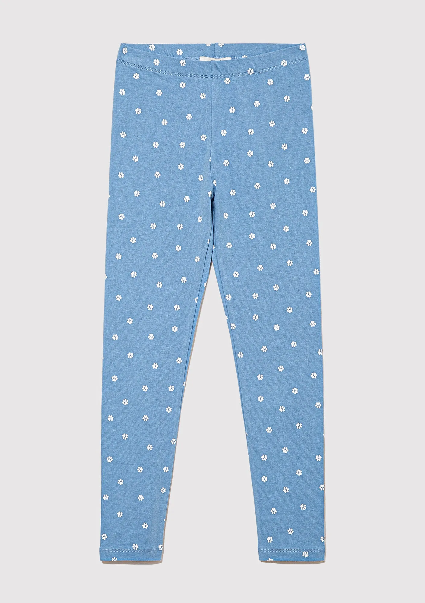 Paw Printed Blue Leggings