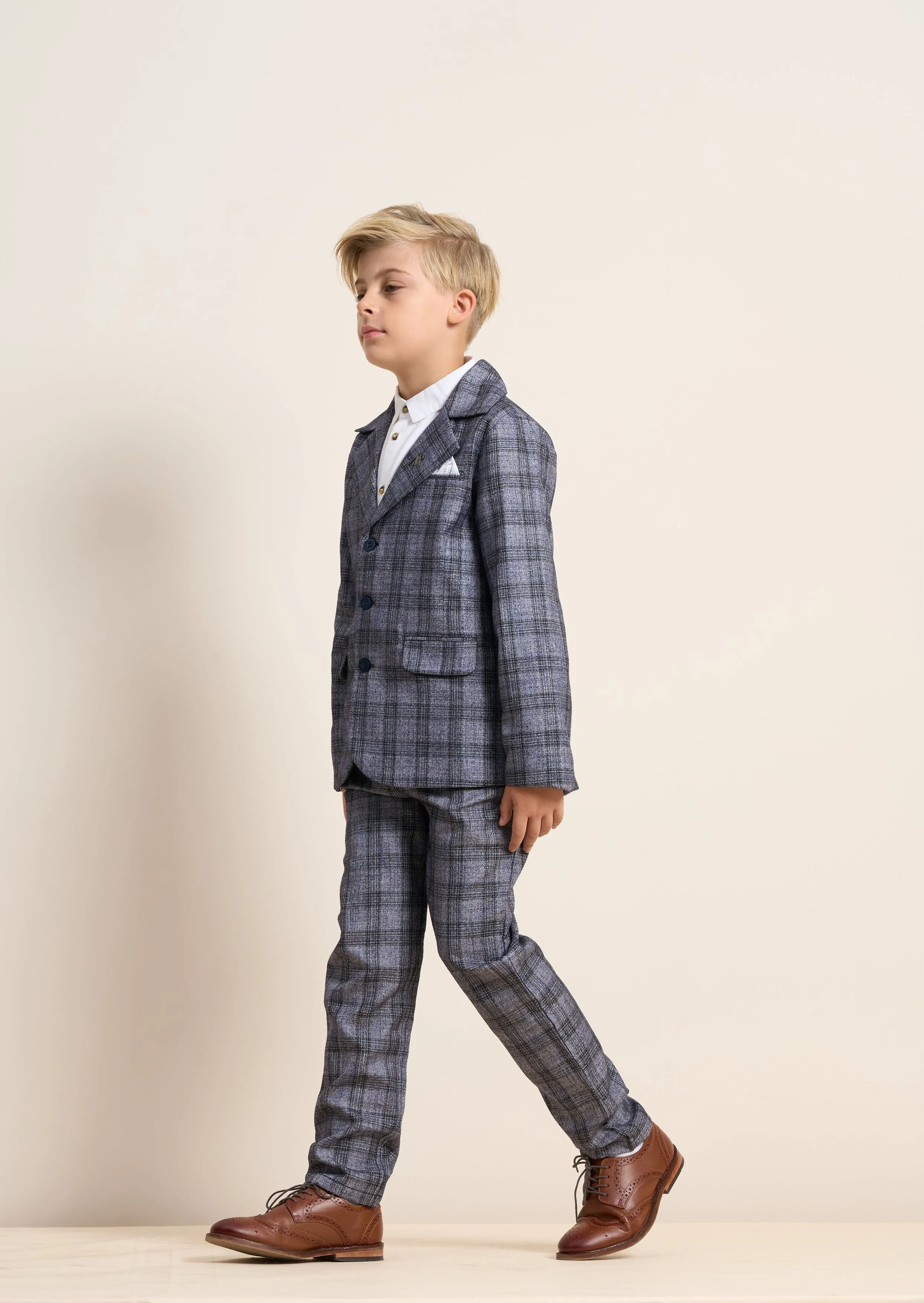 Phoenix Blue Check Smart Trouser