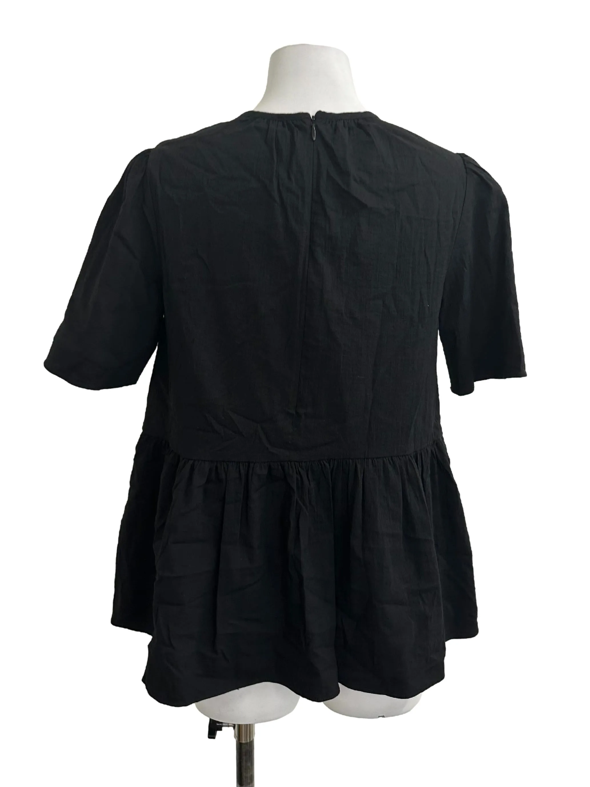 Pitch Black Babydoll Top OSN