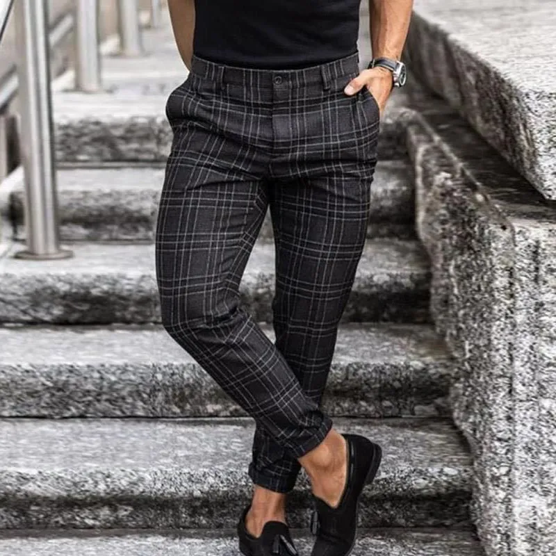 Plaid Taper™ | Men's Slim-Fit Trousers | Plaid Pattern, Tapered Leg, Smart Casual Style