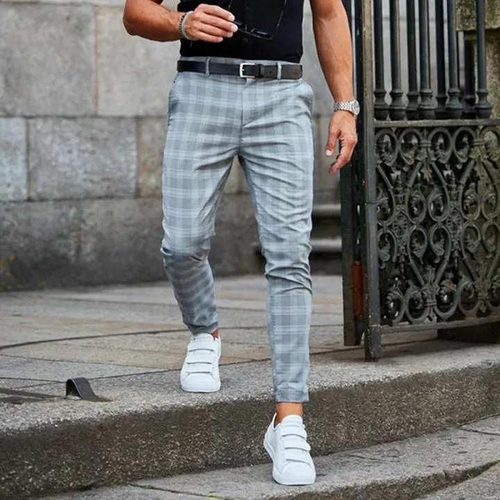 Plaid Taper™ | Men's Slim-Fit Trousers | Plaid Pattern, Tapered Leg, Smart Casual Style