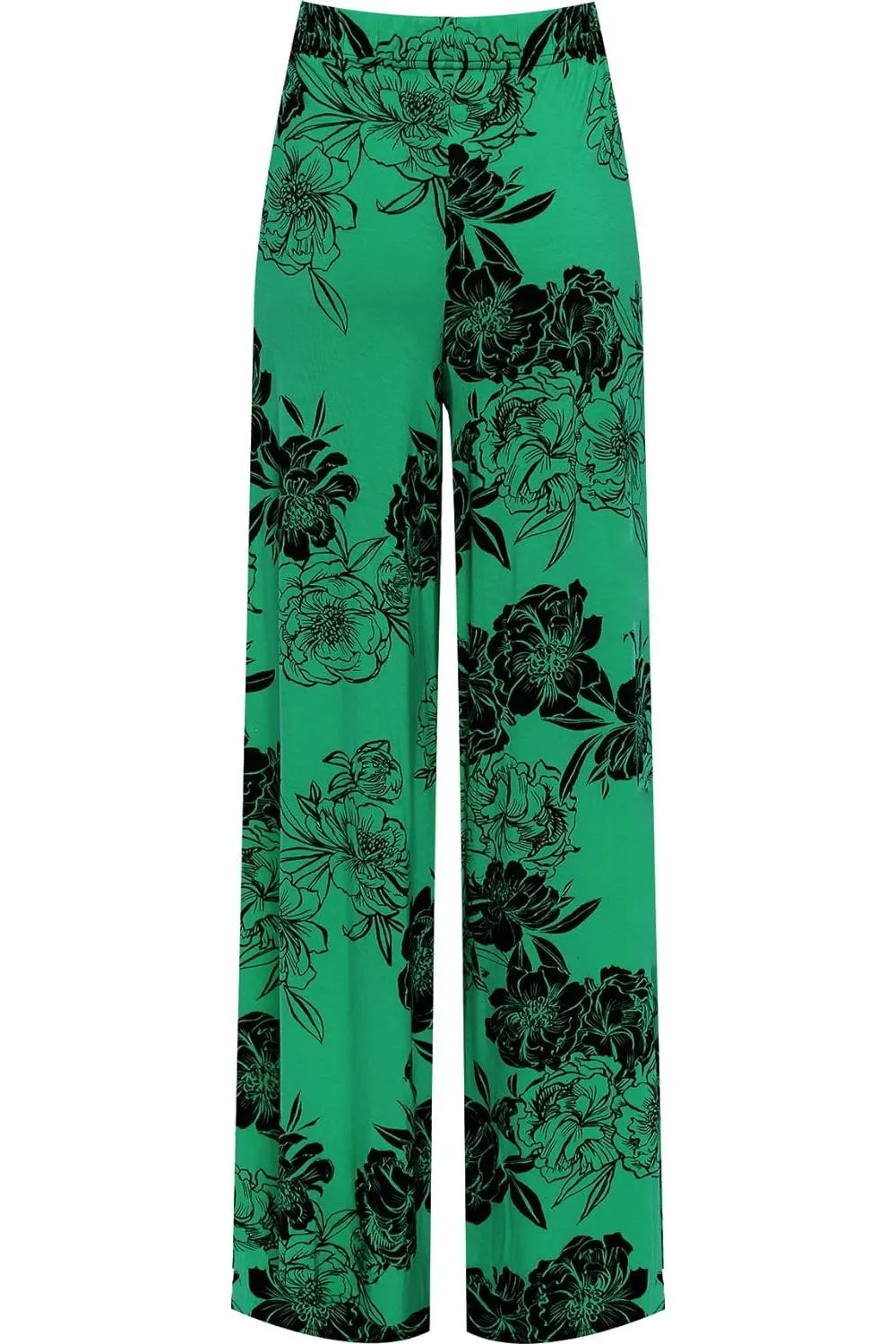 Plus Size Flower Floral Print Wide Leg Palazzo Trouser