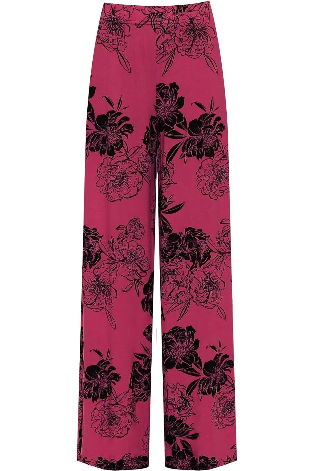 Plus Size Flower Floral Print Wide Leg Palazzo Trouser