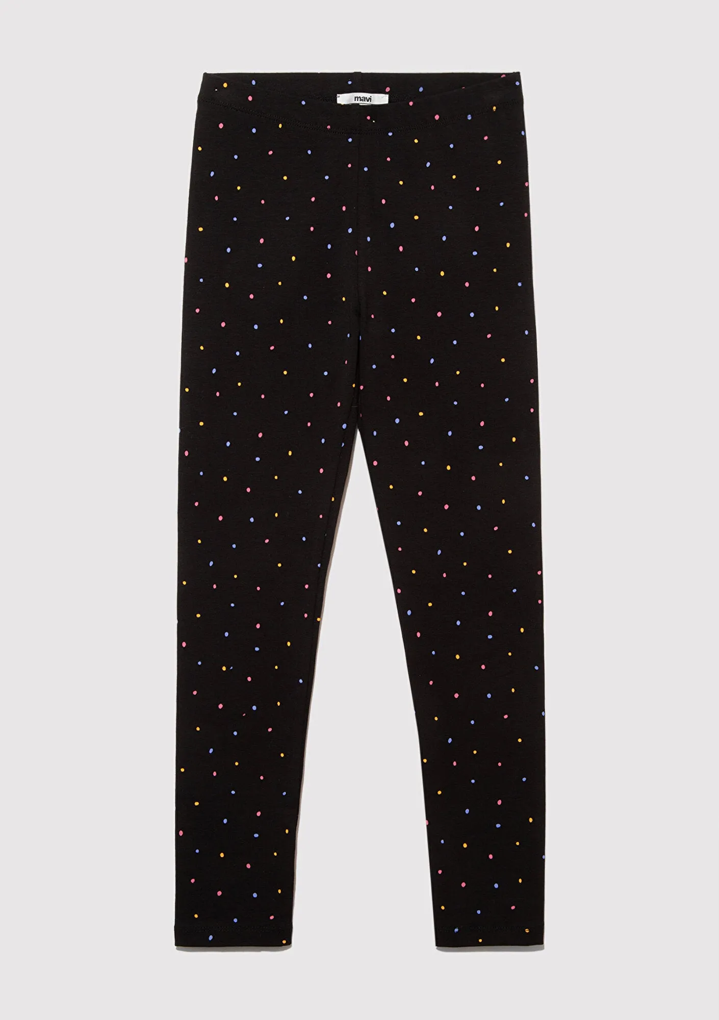 Polka Dot Printed Black Leggings
