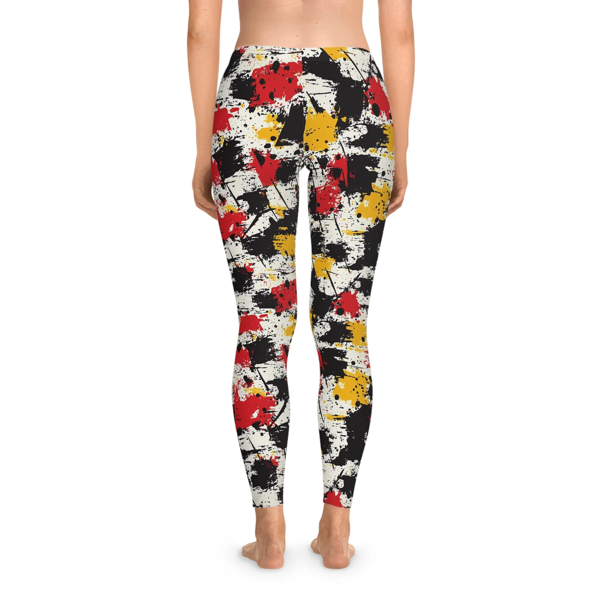 Pop Punk Patchwork Stretchy Leggings for Active Lifestyle & Everyday Comfort