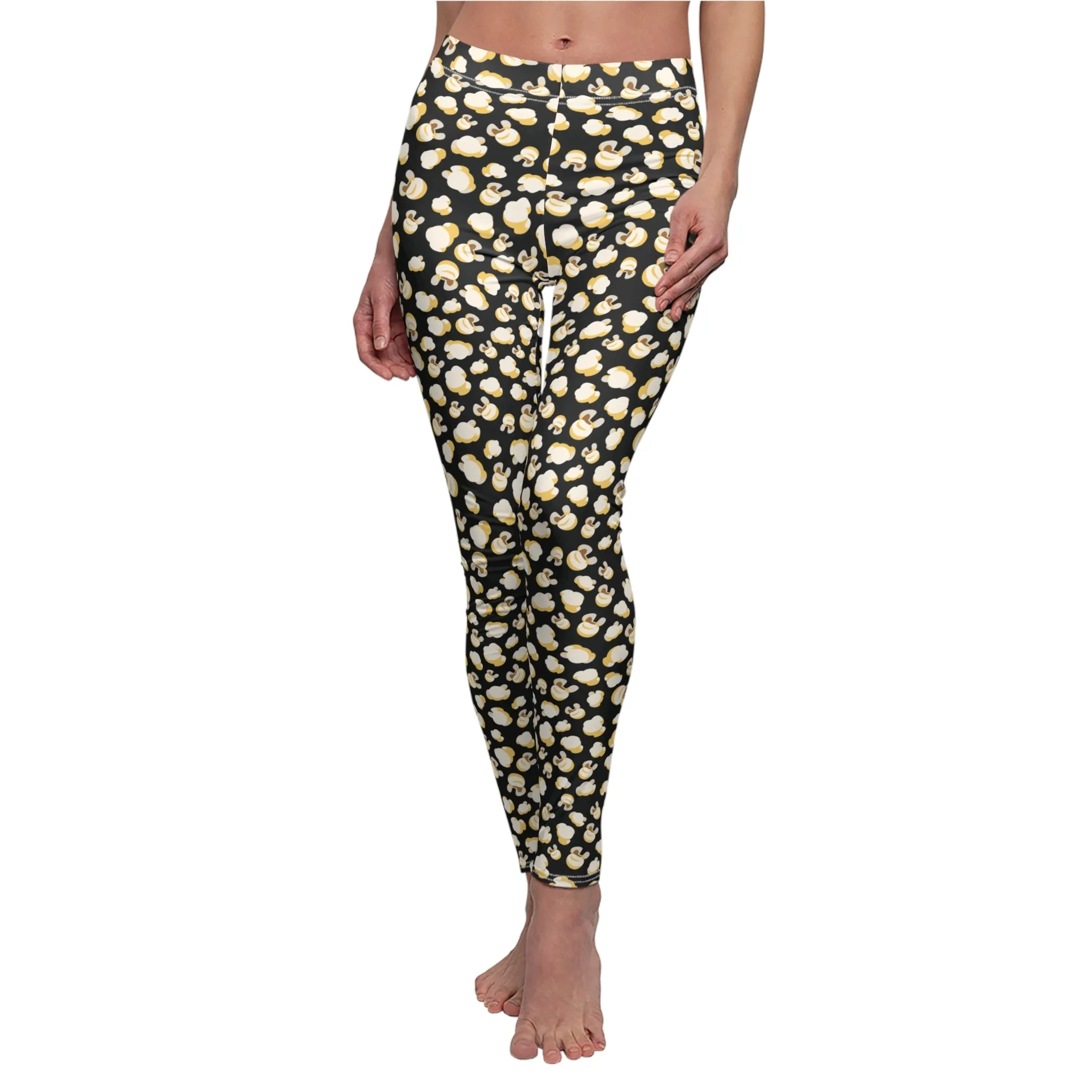 Popcorn Womens Leggings Stretch Pants Halloween Costume - Saiko Studio