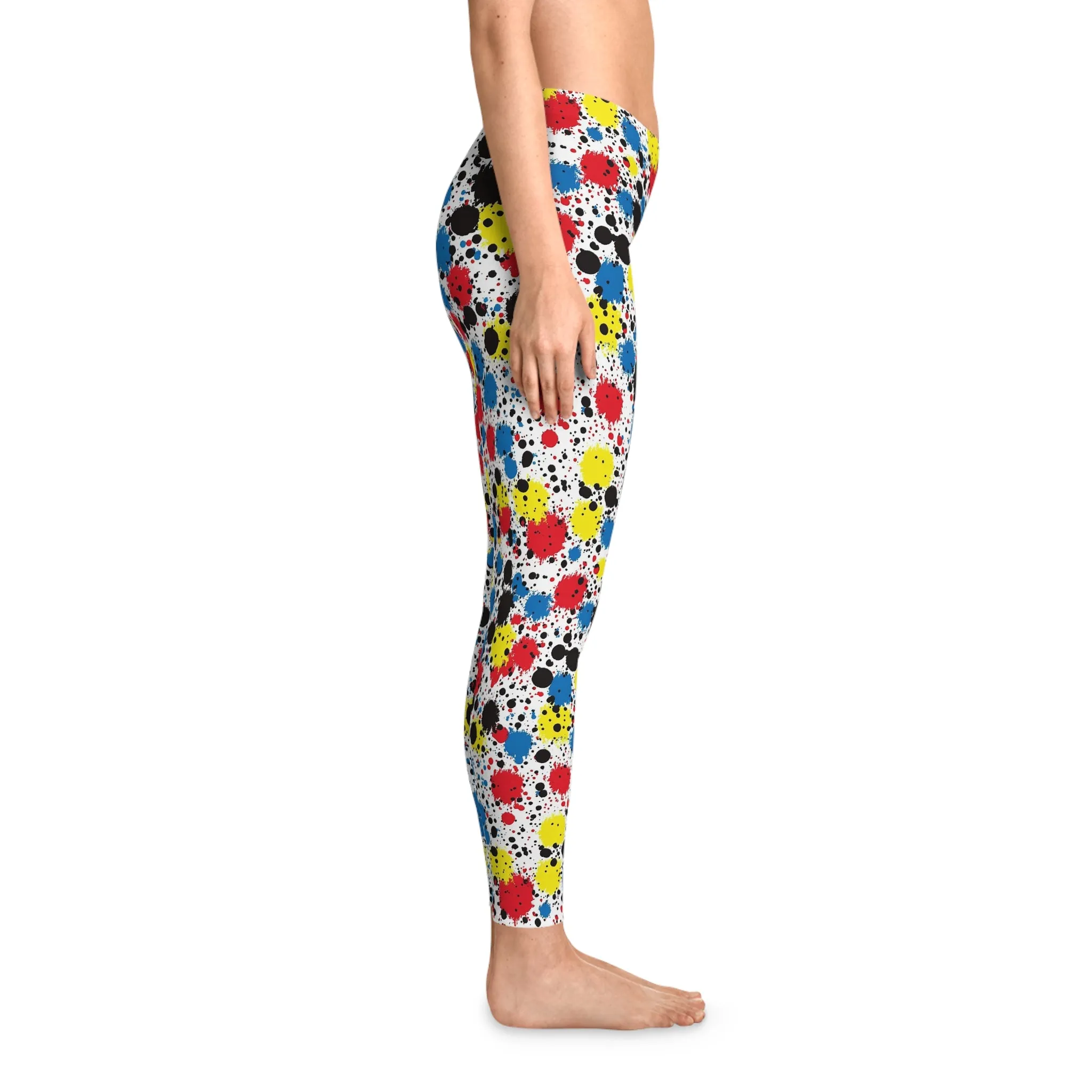 Poppin' Pixels Stretchy Leggings for Active Lifestyle & Everyday Comfort