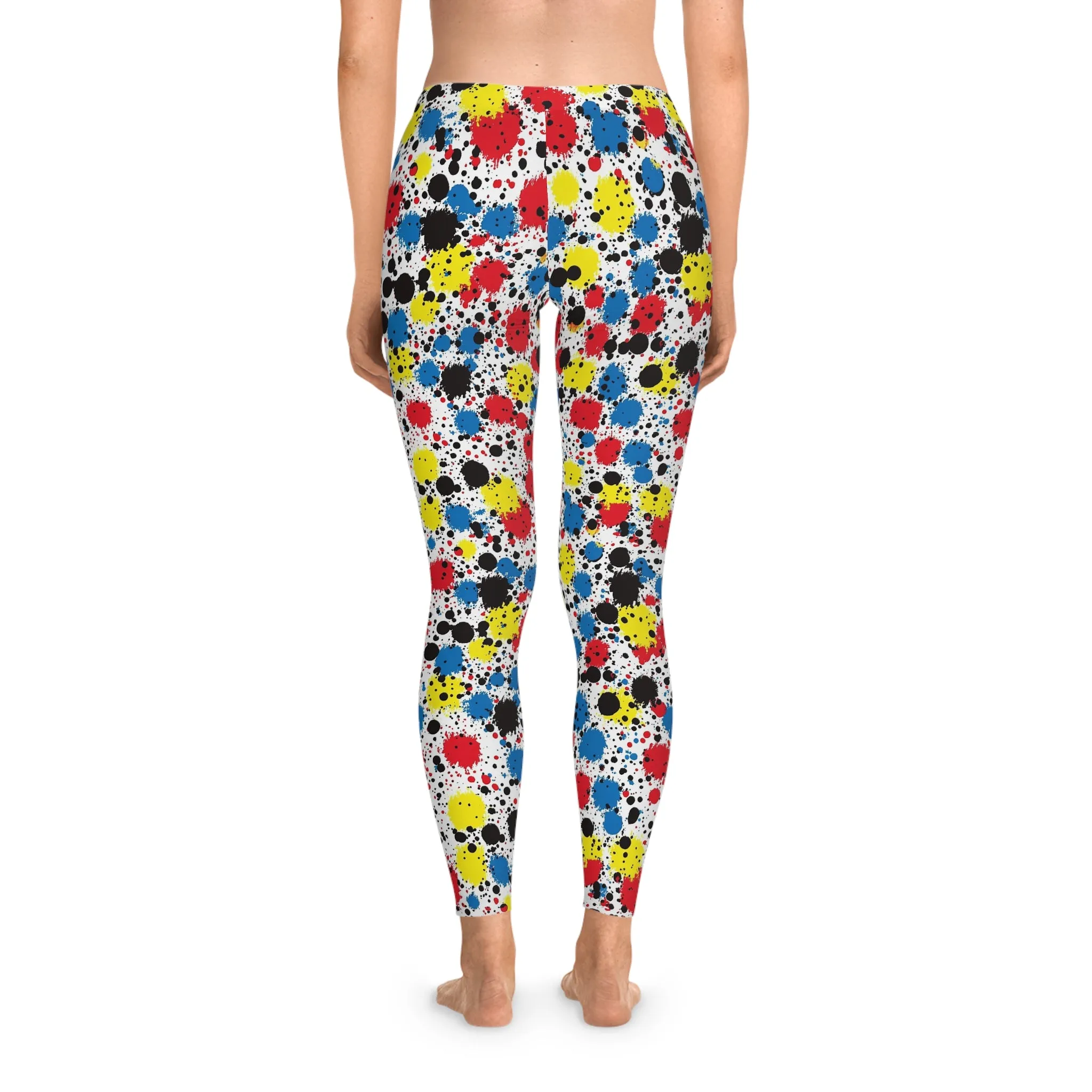 Poppin' Pixels Stretchy Leggings for Active Lifestyle & Everyday Comfort
