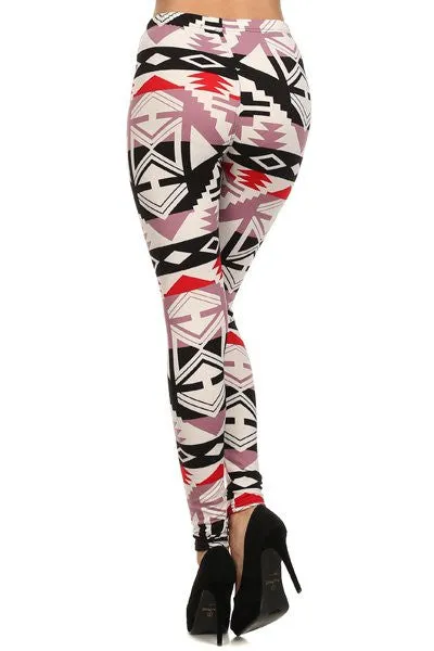 Printed Fleece High Waist Leggings