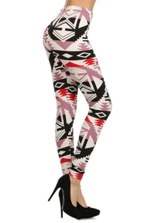 Printed Fleece High Waist Leggings
