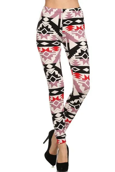 Printed Fleece High Waist Leggings