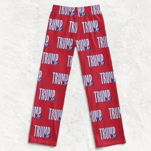 Proudly Support The Right President, No.47 Is Back - US Elections Pajama Pants - Gift For Conservative Supporters