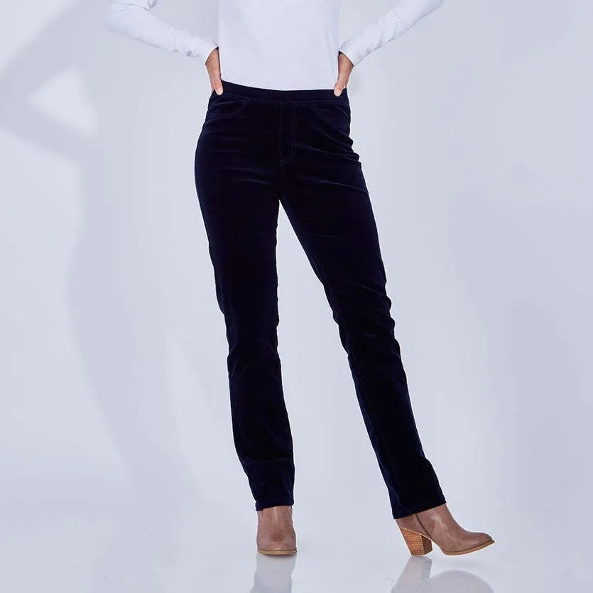 Pull On Cord Trousers - Midnight