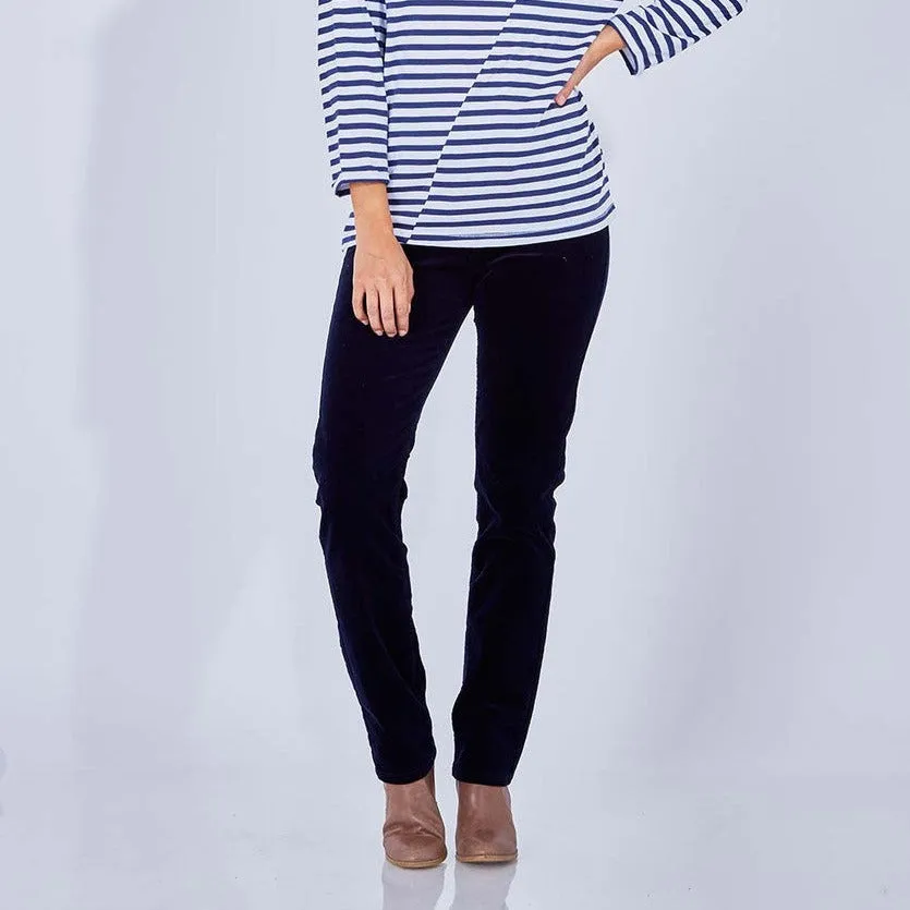 Pull On Cord Trousers - Midnight