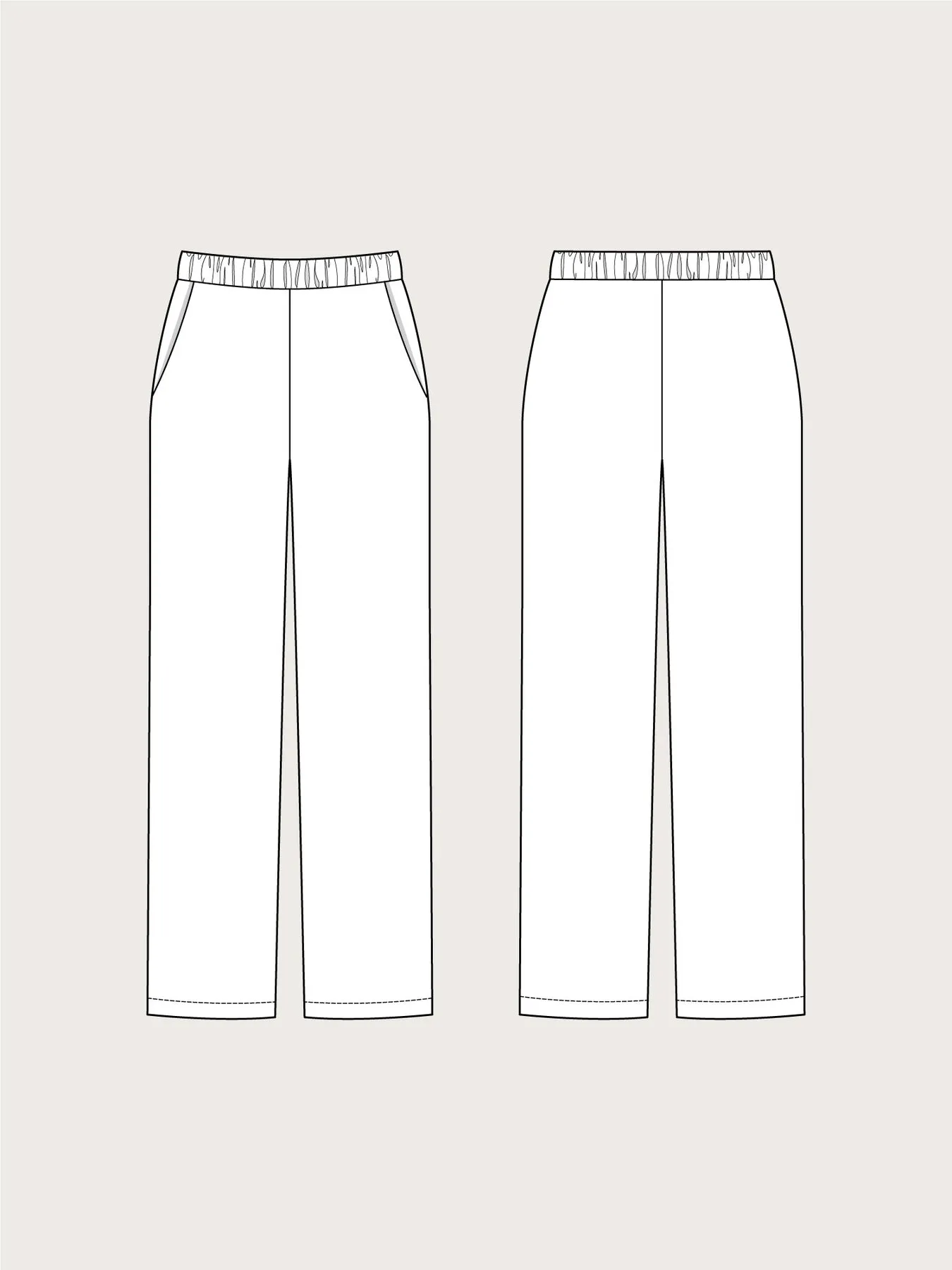 PULL ON TROUSERS -- The Assembly Line Patterns