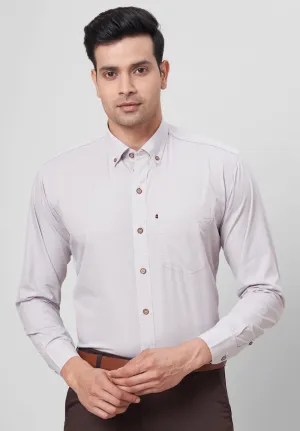 Pure Cotton Semi Formal-smart Fit Shirt - 42426