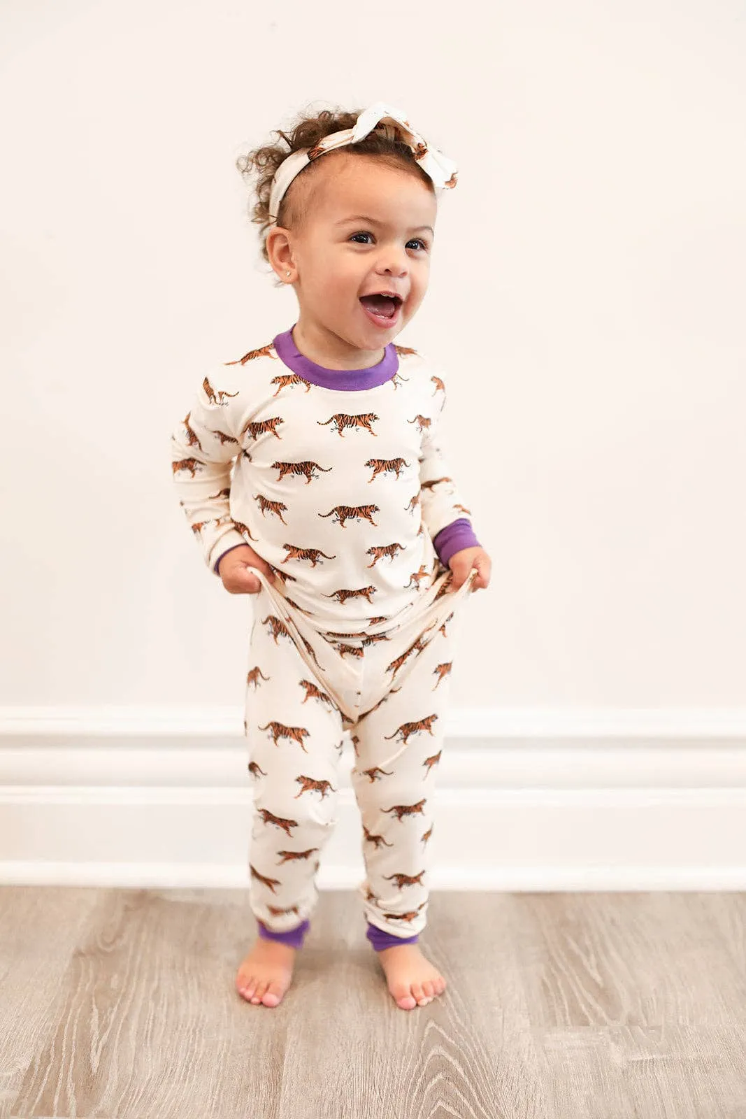 Purple Tiger Pajama Set