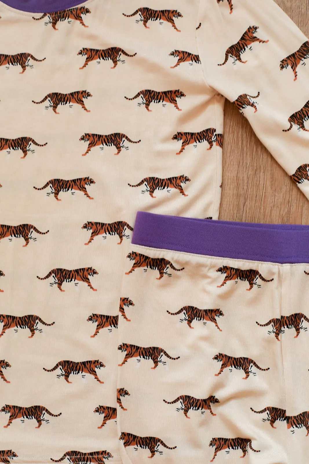 Purple Tiger Pajama Set