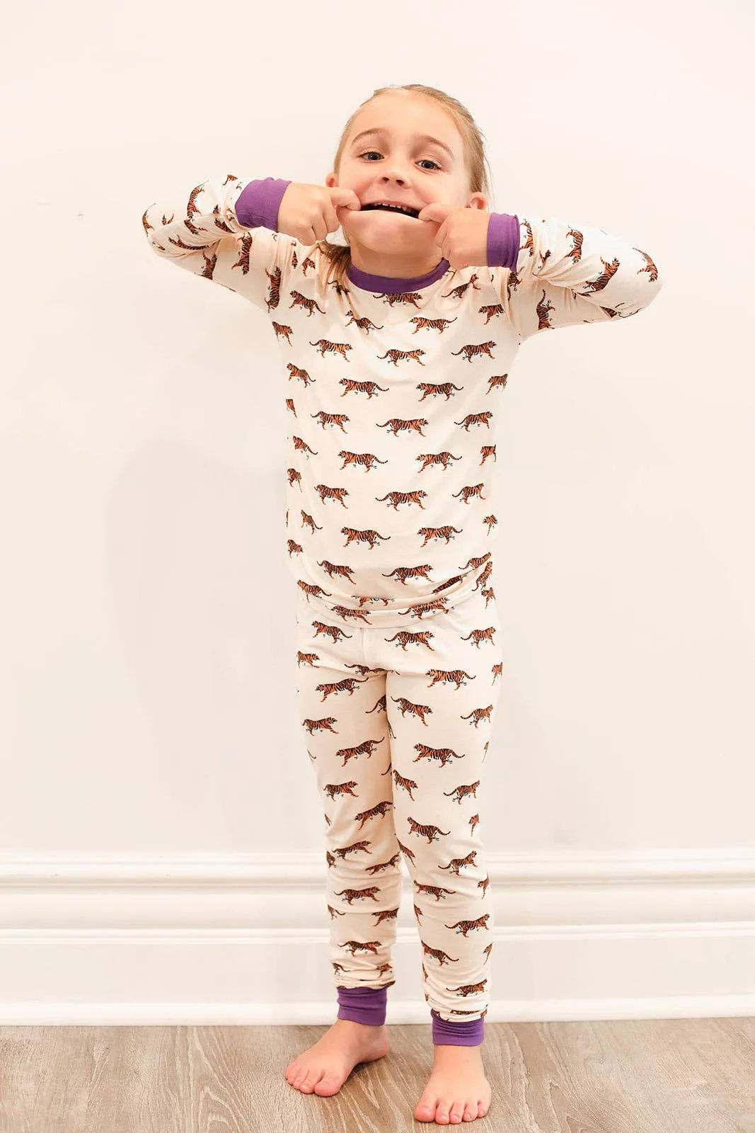 Purple Tiger Pajama Set