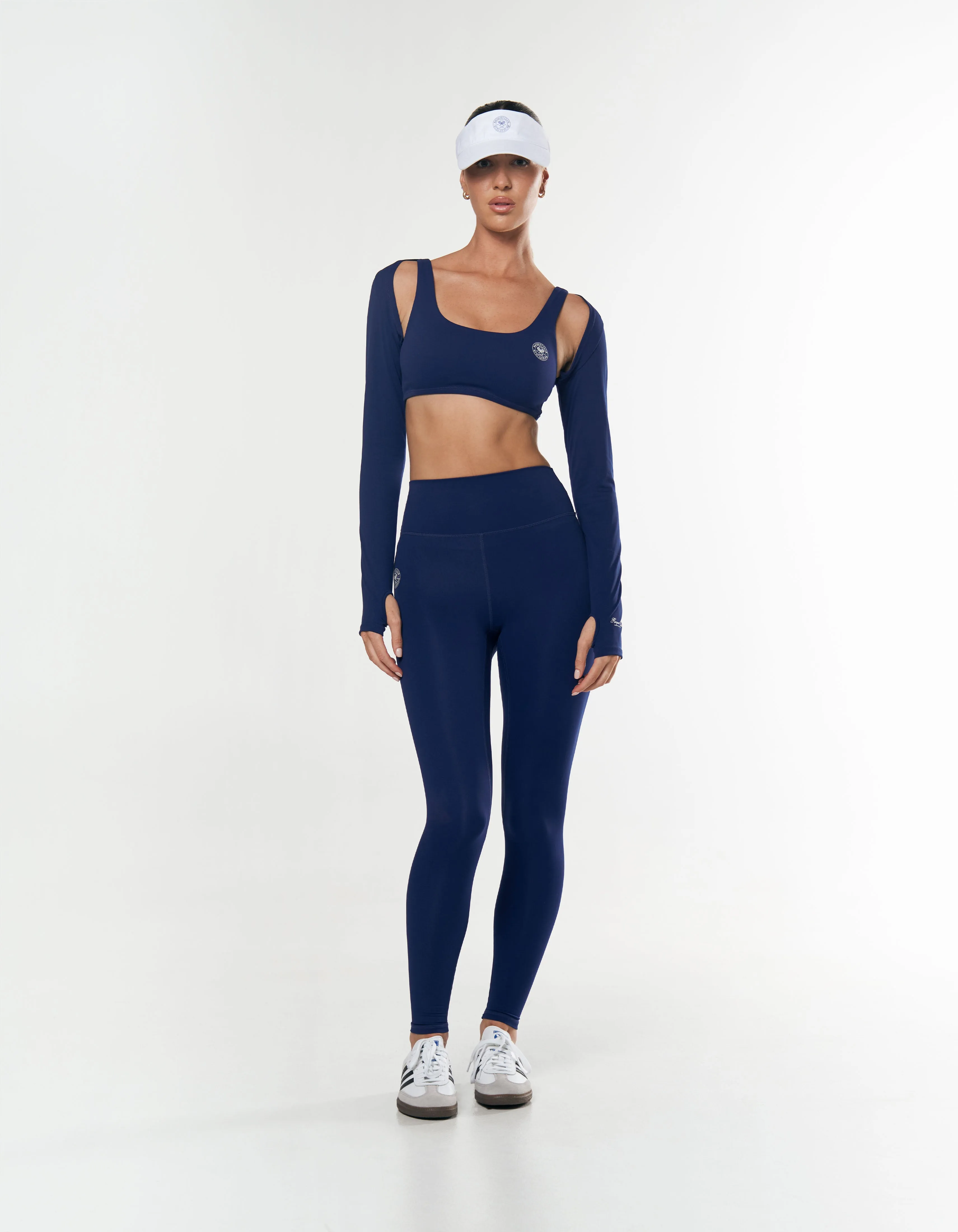 Racquet Club Full Length Tights - Navy